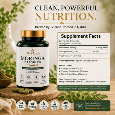 NUVORA Moringa Capsules 1200MG